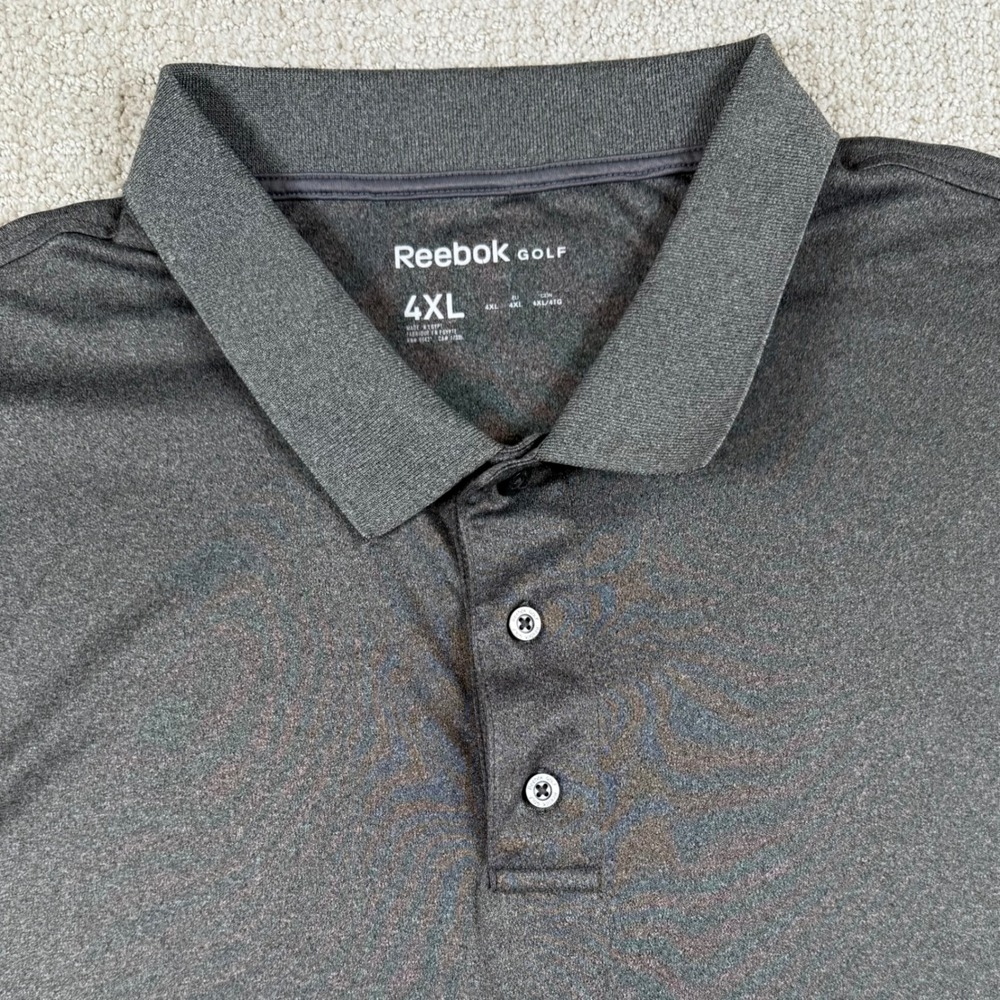 Reebok Mens 4XL Gray Performance Golf Polo Shirt